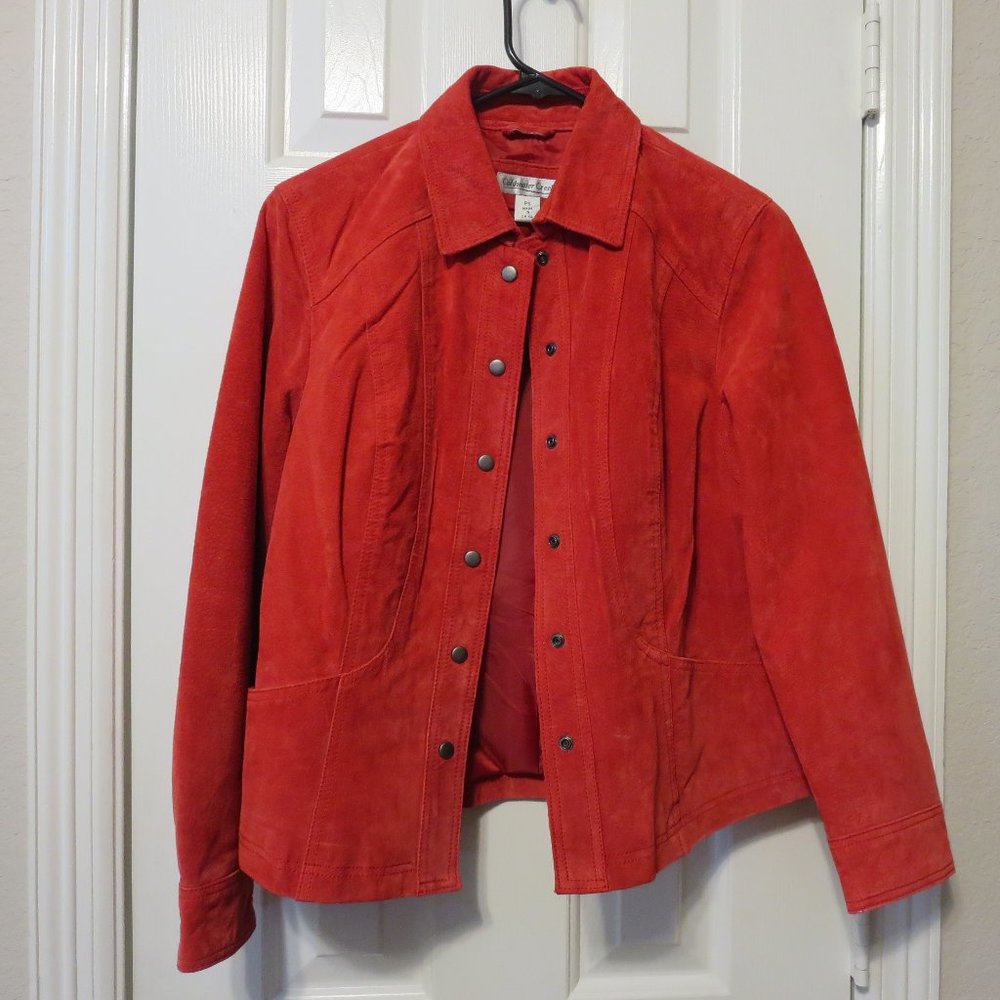Coldwater Creek Leather Jacket Size Petite Small